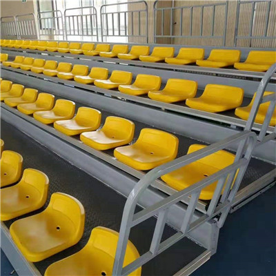 Electric retractable grandstand seating structure
